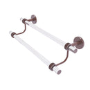 Allied Brass Clearview Collection 24 Inch Double Towel Bar with Dotted Accents CV-72D-24-CA