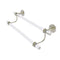 Allied Brass Clearview Collection 24 Inch Double Towel Bar with Dotted Accents CV-72D-24-PNI