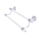 Allied Brass Clearview Collection 24 Inch Double Towel Bar with Dotted Accents CV-72D-24-SCH