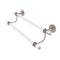 Allied Brass Clearview Collection 30 Inch Double Towel Bar with Dotted Accents CV-72D-30-PEW