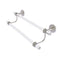 Allied Brass Clearview Collection 30 Inch Double Towel Bar with Dotted Accents CV-72D-30-SN