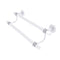 Allied Brass Clearview Collection 30 Inch Double Towel Bar with Dotted Accents CV-72D-30-WHM