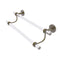 Allied Brass Clearview Collection 18 Inch Double Towel Bar with Groovy Accents CV-72G-18-ABR