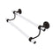 Allied Brass Clearview Collection 18 Inch Double Towel Bar with Groovy Accents CV-72G-18-ORB