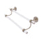 Allied Brass Clearview Collection 30 Inch Double Towel Bar with Groovy Accents CV-72G-30-PEW