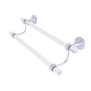 Allied Brass Clearview Collection 30 Inch Double Towel Bar with Groovy Accents CV-72G-30-SCH