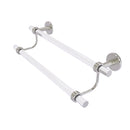 Allied Brass Clearview Collection 30 Inch Double Towel Bar with Groovy Accents CV-72G-30-SN