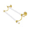 Allied Brass Clearview Collection 36 Inch Double Towel Bar with Groovy Accents CV-72G-36-PB