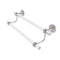 Allied Brass Clearview Collection 36 Inch Double Towel Bar with Groovy Accents CV-72G-36-SN