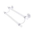 Allied Brass Clearview Collection 36 Inch Double Towel Bar with Groovy Accents CV-72G-36-WHM