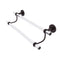 Allied Brass Clearview Collection 18 Inch Double Towel Bar with Twisted Accents CV-72T-18-ABZ