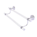 Allied Brass Clearview Collection 18 Inch Double Towel Bar with Twisted Accents CV-72T-18-PC