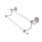 Allied Brass Clearview Collection 18 Inch Double Towel Bar with Twisted Accents CV-72T-18-SN