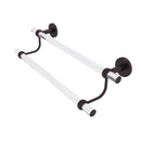 Allied Brass Clearview Collection 24 Inch Double Towel Bar with Twisted Accents CV-72T-24-ABZ