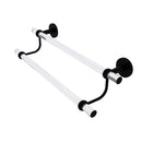 Allied Brass Clearview Collection 24 Inch Double Towel Bar with Twisted Accents CV-72T-24-BKM