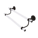 Allied Brass Clearview Collection 24 Inch Double Towel Bar with Twisted Accents CV-72T-24-ORB