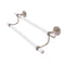 Allied Brass Clearview Collection 24 Inch Double Towel Bar with Twisted Accents CV-72T-24-PEW