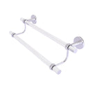 Allied Brass Clearview Collection 24 Inch Double Towel Bar with Twisted Accents CV-72T-24-SCH