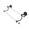 Allied Brass Clearview Collection 24 Inch Double Towel Bar with Twisted Accents CV-72T-24-VB