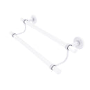 Allied Brass Clearview Collection 24 Inch Double Towel Bar with Twisted Accents CV-72T-24-WHM