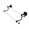 Allied Brass Clearview Collection 30 Inch Double Towel Bar with Twisted Accents CV-72T-30-BKM