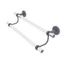 Allied Brass Clearview Collection 30 Inch Double Towel Bar with Twisted Accents CV-72T-30-GYM