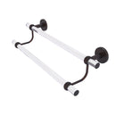 Allied Brass Clearview Collection 30 Inch Double Towel Bar with Twisted Accents CV-72T-30-VB