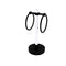 Allied Brass Clearview Collection Vanity Top Guest Towel Ring CV-GTRS-10-BKM