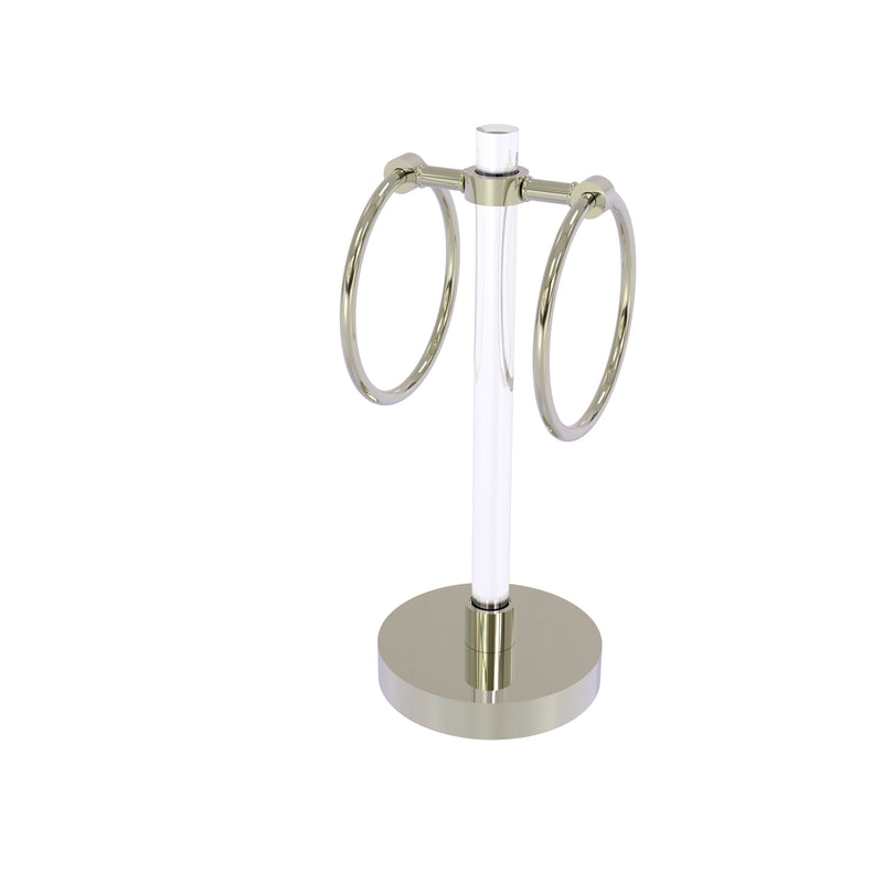 Allied Brass Clearview Collection Vanity Top Guest Towel Ring CV-GTRS-10-PNI