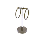Allied Brass Clearview Collection Vanity Top Guest Towel Ring with Dotted Accents CV-GTRSD-10-ABR