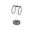 Allied Brass Clearview Collection Vanity Top Guest Towel Ring with Dotted Accents CV-GTRSD-10-GYM