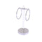 Allied Brass Clearview Collection Vanity Top Guest Towel Ring with Dotted Accents CV-GTRSD-10-PC