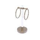 Allied Brass Clearview Collection Vanity Top Guest Towel Ring with Dotted Accents CV-GTRSD-10-PEW