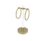 Allied Brass Clearview Collection Vanity Top Guest Towel Ring with Dotted Accents CV-GTRSD-10-SBR
