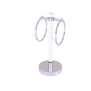 Allied Brass Clearview Collection Vanity Top Guest Towel Ring with Dotted Accents CV-GTRSD-10-SCH