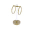 Allied Brass Clearview Collection Vanity Top Guest Towel Ring with Dotted Accents CV-GTRSD-10-UNL