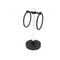 Allied Brass Clearview Collection Vanity Top Guest Towel Ring with Dotted Accents CV-GTRSD-10-VB