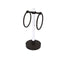 Allied Brass Clearview Collection Vanity Top Guest Towel Ring with Groovy Accents CV-GTRSG-10-ORB