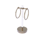 Allied Brass Clearview Collection Vanity Top Guest Towel Ring with Groovy Accents CV-GTRSG-10-PEW