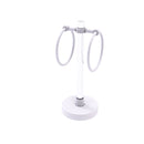 Allied Brass Clearview Collection Vanity Top Guest Towel Ring with Groovy Accents CV-GTRSG-10-WHM