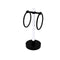 Allied Brass Clearview Collection Vanity Top Guest Towel Ring with Twisted Accents CV-GTRST-10-BKM