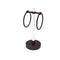 Allied Brass Clearview Collection Vanity Top Guest Towel Ring with Twisted Accents CV-GTRST-10-VB