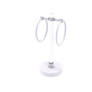 Allied Brass Clearview Collection Vanity Top Guest Towel Ring with Twisted Accents CV-GTRST-10-WHM