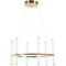 Dainolite 36W Chandelier Aged Brass Finish with White Acrylic Diffuser CVT-2436C-AGB