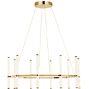 Dainolite 60W Chandelier Aged Brass Finish with White Acrylic Diffuser CVT-3260C-AGB