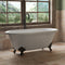 Cambridge Plumbing Cast Iron Double Ended Clawfoot Tub 67"x30" No Drillings BRZ Package