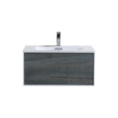 KubeBath Divario 30" Ocean Gray Wall Mount Modern Bathroom Vanity D30BE