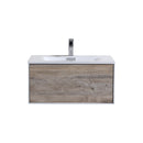 KubeBath Divario 30" Nature Wood Wall Mount Modern Bathroom Vanity D30NW