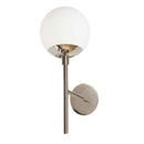 Dainolite 1 Light Halogen Wall Sconce Polished Chrome with White Glass DAY-161W-PC