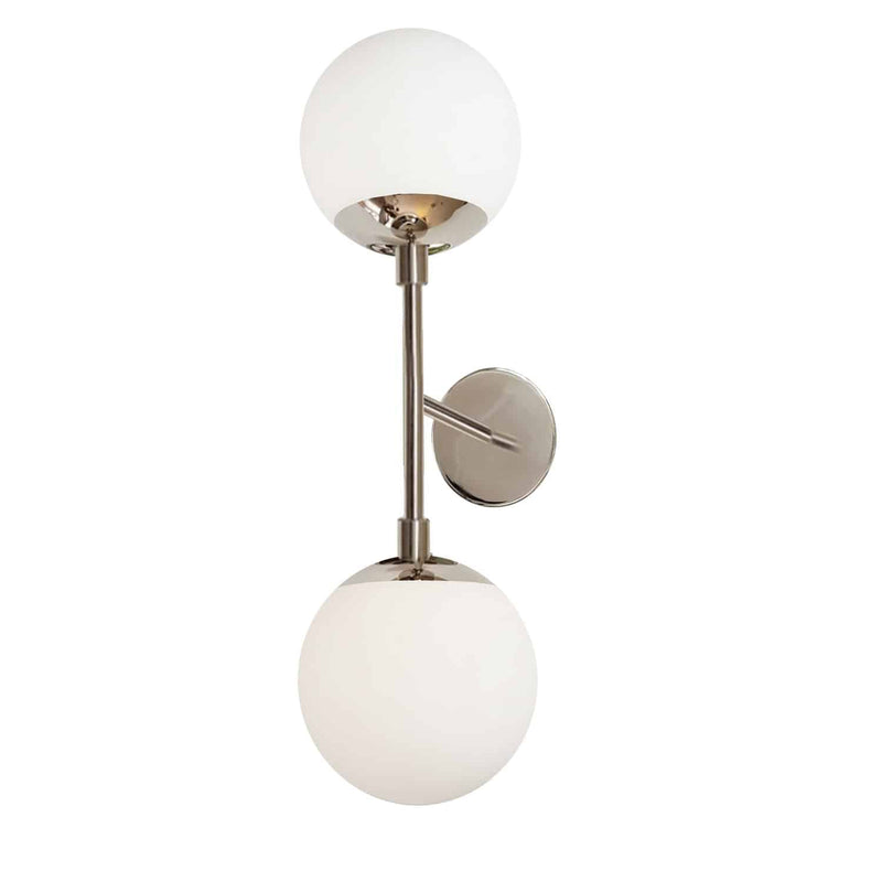 Dainolite 2 Light Halogen Wall Sconce Polished Chrome with White Glass DAY-232W-PC